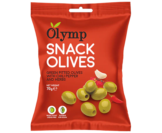 Olymp Snack Olijven met Chilipeper en Kruiden