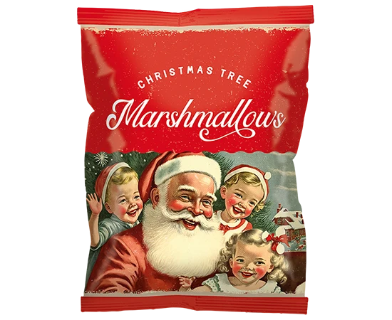 Vintage Christmas Marshmallow boompjes